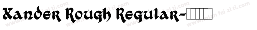 Xander Rough Regular字体转换